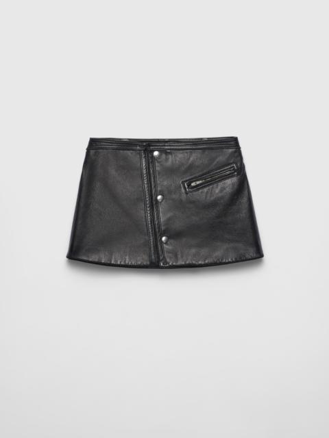 Prada Leather mini skirt