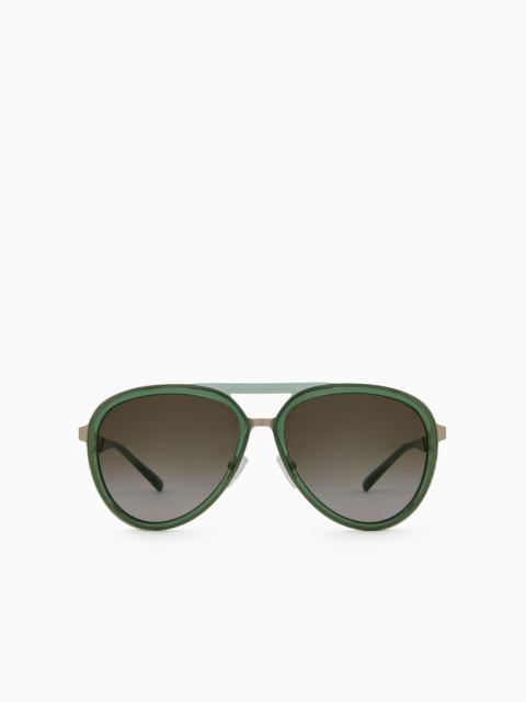 EMPORIO ARMANI Men’s aviator sunglasses