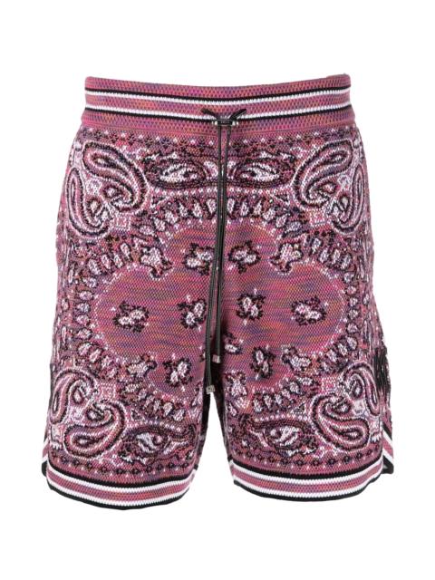 AMIRI Space Dye Bandana Shorts "Purple" PS23MKB004 510