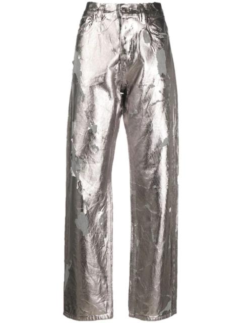 Diesel metallic-effect distressed jeans