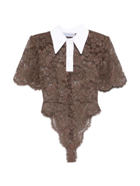 ROWEN ROSE lace polo shirt bodie