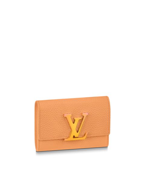 Louis Vuitton Grey/White/Yellow Taurillon Leather Coin Card Holder