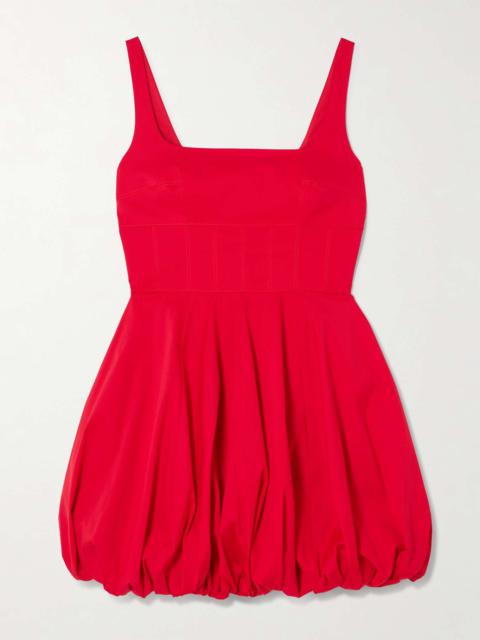 EMILIA WICKSTEAD Annabelle cotton-blend poplin mini dress Red