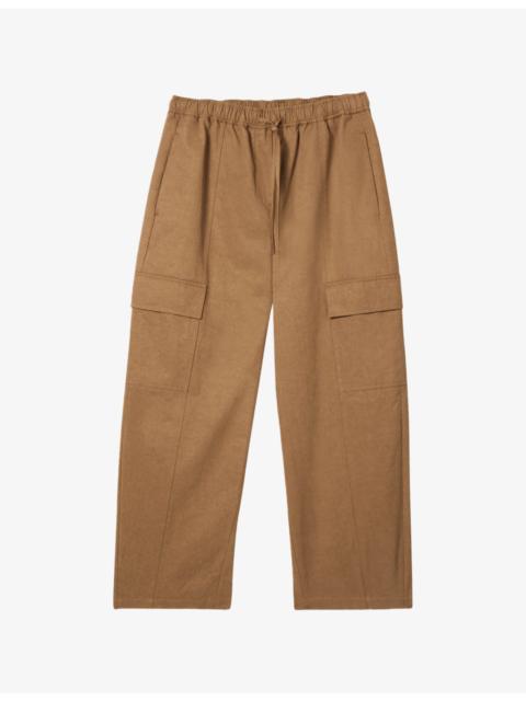 WHISTLES Utility Barrel-Leg Cotton Trousers
