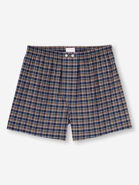 Men's Classic Fit Boxers Barker 37 Cotton Navy