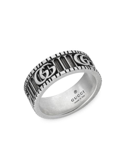 GUCCI Engraved Silver Ring