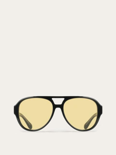 FERRAGAMO Aviator frame sunglasses