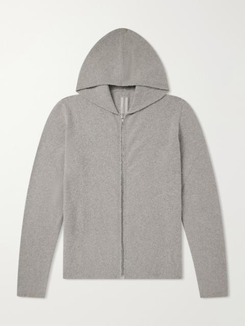 Rick Owens Cashmere-Blend Felt Zip-Up Hoodie