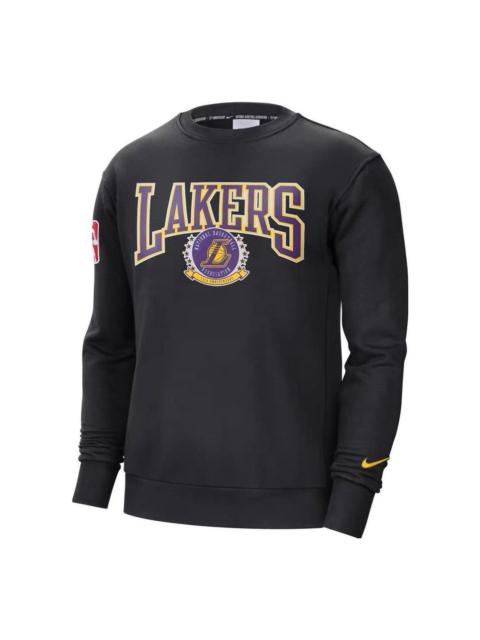 Nike Men's Nike Los Angeles Lakers Fleece Lined Stay Warm Pullover Round Neck Sports Black DN4905-010