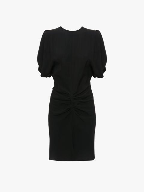 Victoria Beckham Gathered Waist Mini Dress In Black