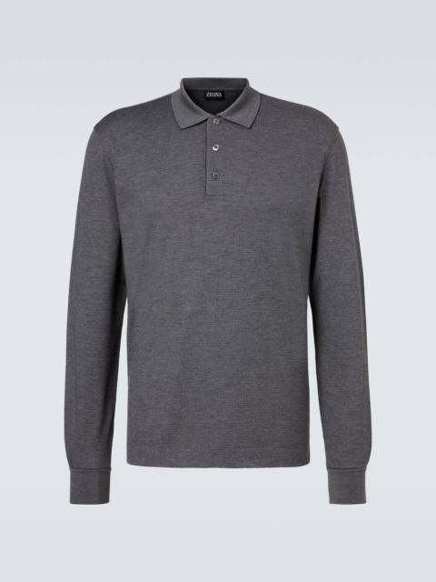 ZEGNA Cotton and silk polo shirt