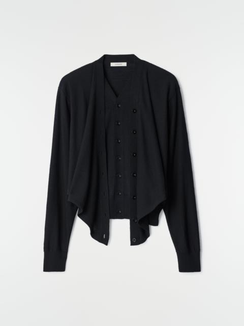 Lemaire TROMPE-L’ŒIL CARDIGAN IN MERINO WOOL BLEND