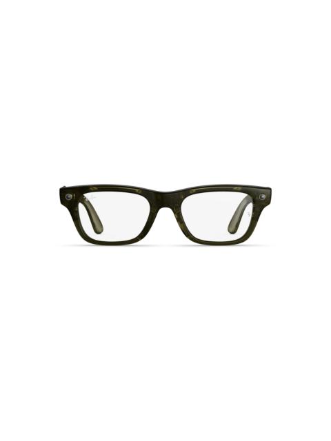 Ray-Ban Ray-Ban Meta Blayzer Optics (Gen 2), Shiny Transparent Dark Olive, Clear Lenses