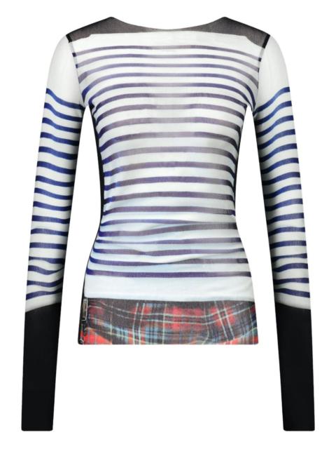 Jean Paul Gaultier striped long-sleeves top