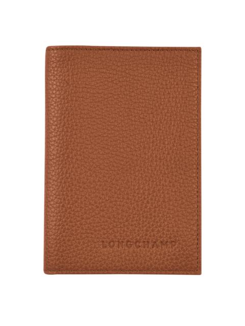 Longchamp Le Foulonné Passport cover Caramel - Leather