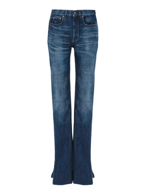 Chloé Rigid High-Rise Straight-Leg Jeans medium wash