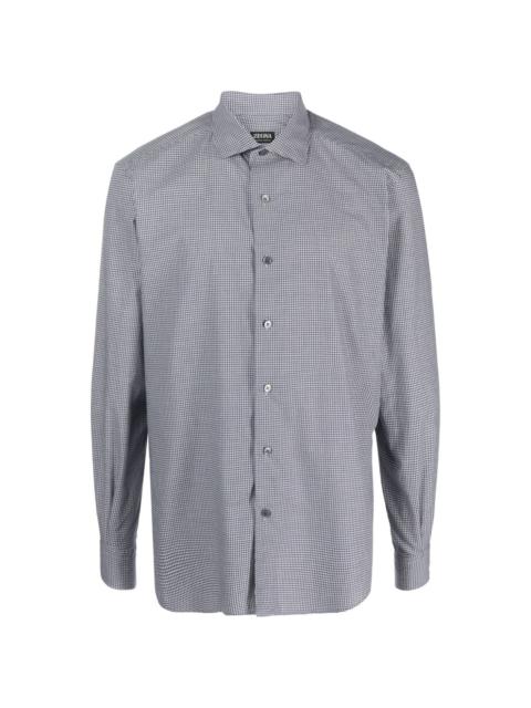 ZEGNA check-print cotton shirt