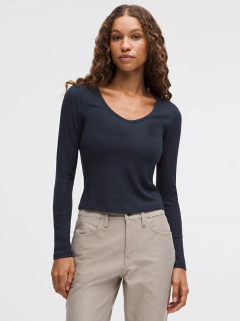 lululemon Hold Tight Micro-Rib V-Neck Long-Sleeve Shirt