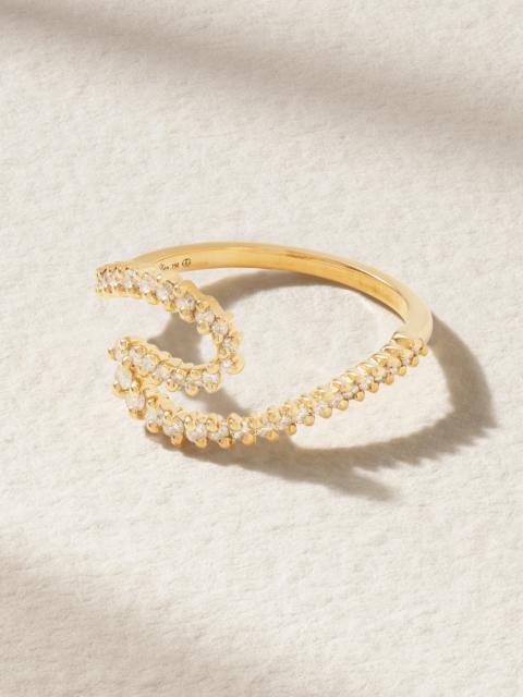 Yvonne Léon Bague Vague Surf 18-karat Gold Diamond Ring
