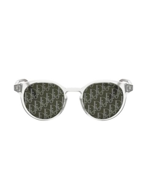Dior Men's DiorTag R1I 49MM Round Sunglasses - Grey Silver Grey