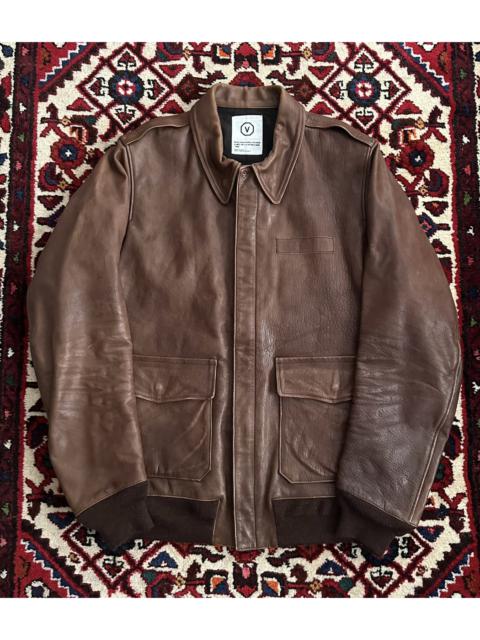 visvim VISVIM ELMENDORF initial V-mark A2 leather jacket