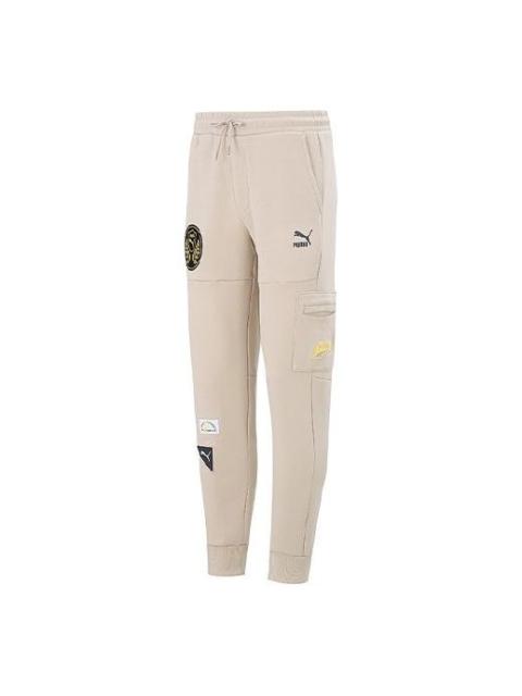 PUMA PUMA Mix Badge Knit Sweatpant 'Beige' 537040-64