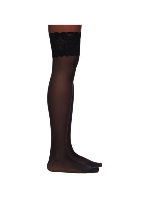 Wolford Black Satin Touch 20 Socks