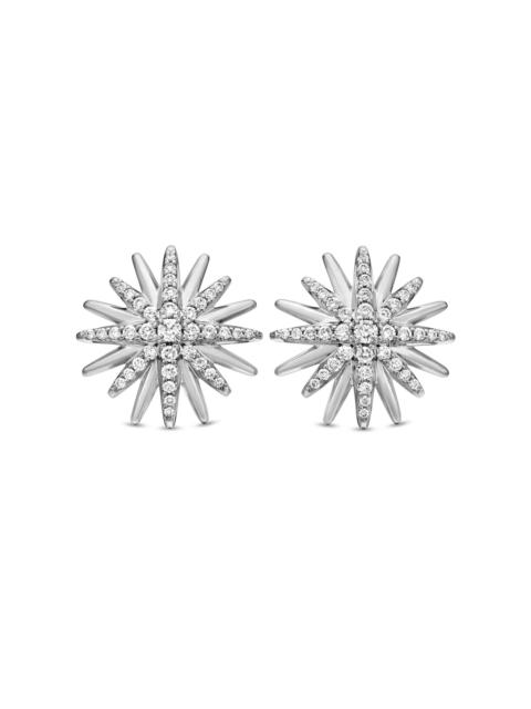 DAVID YURMAN Women's Starburst Stud Earrings in Sterling Silver with Diamonds, 19MM - Diamond