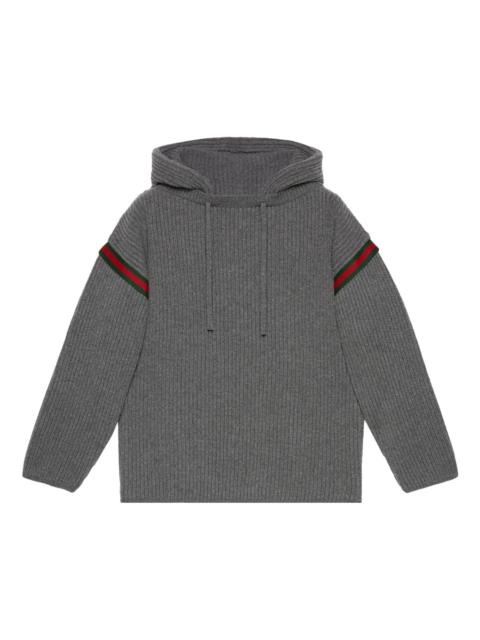Gucci Wool Cashmere Sweater With Hood 'Grey' 758112-XKDH3-1160