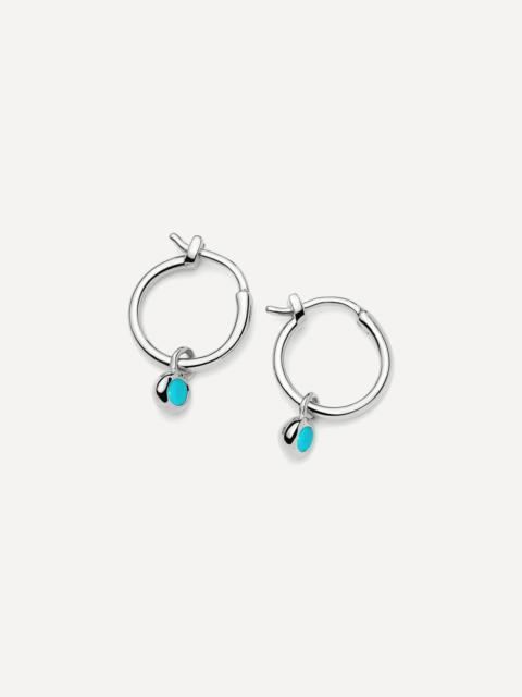 MISSOMA Sterling Silver December Birthstone Mini Charm Hoop Earrings