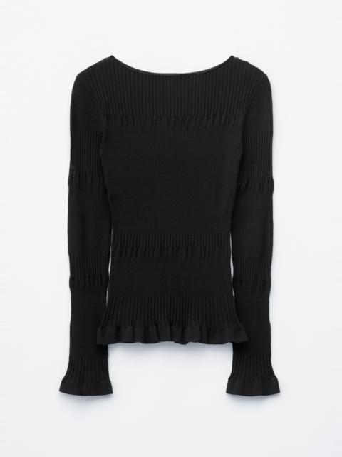 & Other Stories Long-Sleeve Ribbed Top