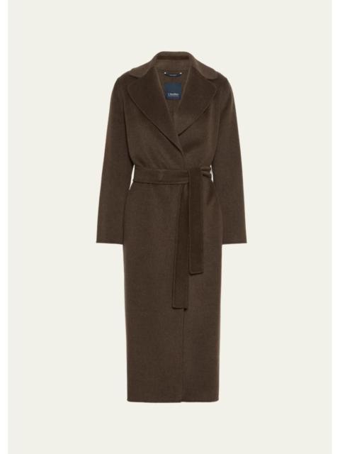 Max Mara Brushed Wool Belted Wrap Coat