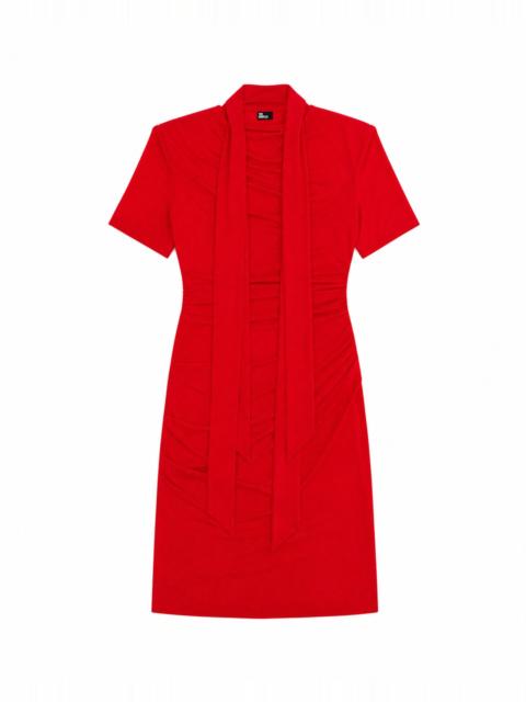 The Kooples RED DRAPED SHORT DRESS