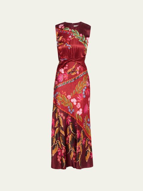 SALONI Gwen Silk Midi Dress