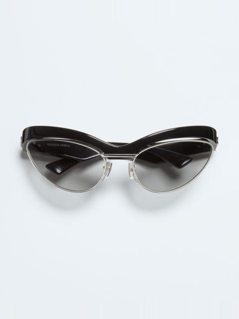 Bottega Veneta Duo Angle Cat Eye Sunglasses