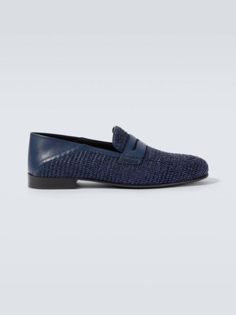 Manolo Blahnik Padstow 짠-raffia loafers