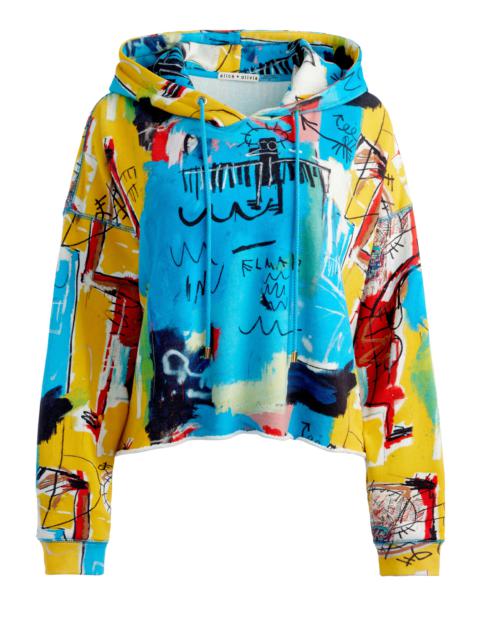 Alice + Olivia A+O X BASQUIAT SUNNY CROPPED HOODIE