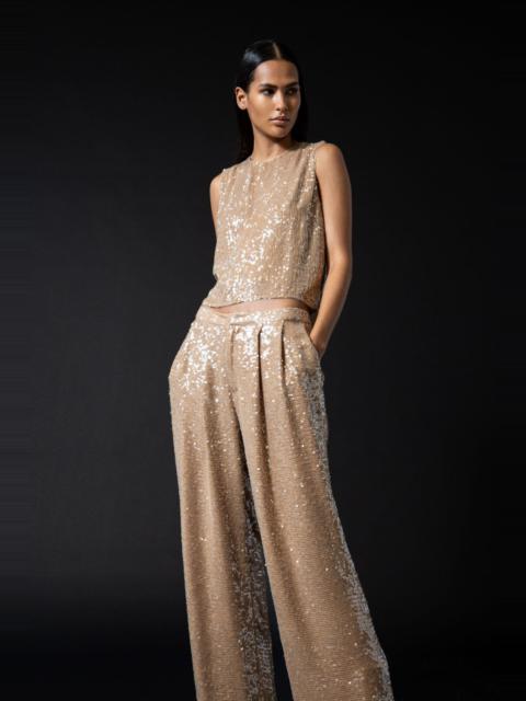 LAPOINTE Sequin Cropped Tank