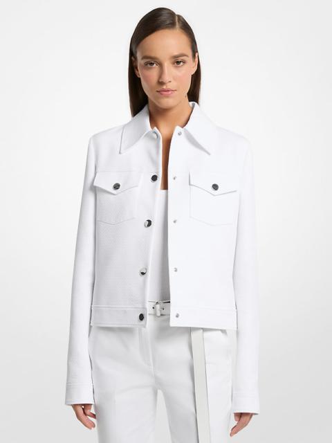 MICHAEL KORS COLLECTION Silk and Cotton Piqué Jacket