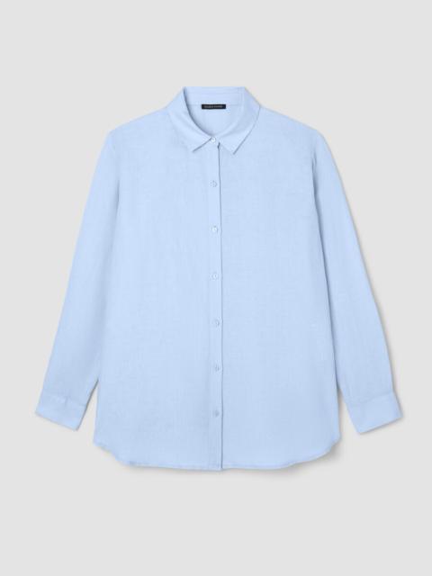 EILEEN FISHER Organic Handkerchief Linen Classic Collar Shirt