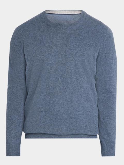 Brunello Cucinelli Men's Cashmere Melange Crewneck Sweater