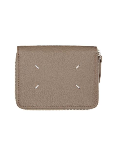 Maison Margiela Taupe Zip Wallet
