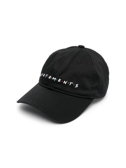 logo-embellished cotton cap