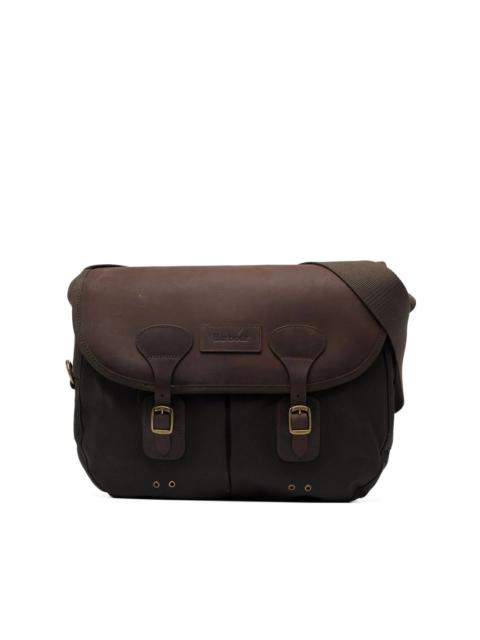 Barbour leather messenger bag