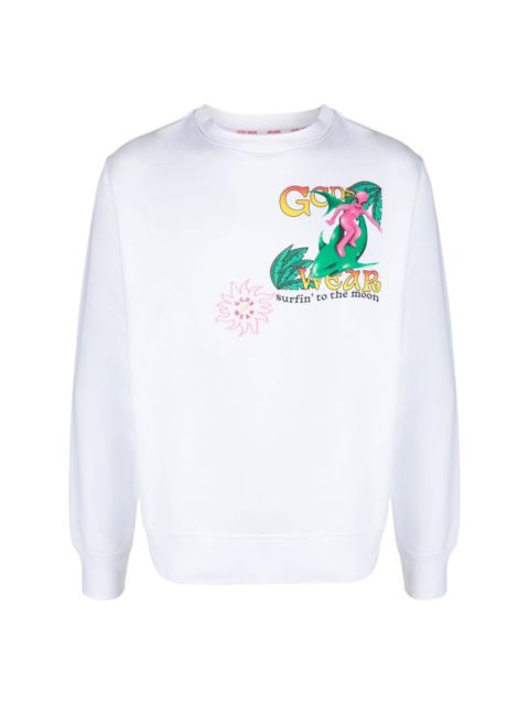 GCDS graphic-print crew-neck sweatshirt