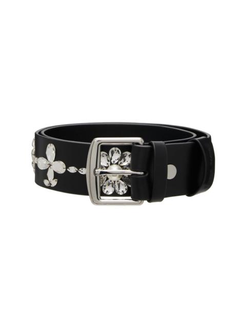 Simone Rocha Black Embellished Leather Belt
