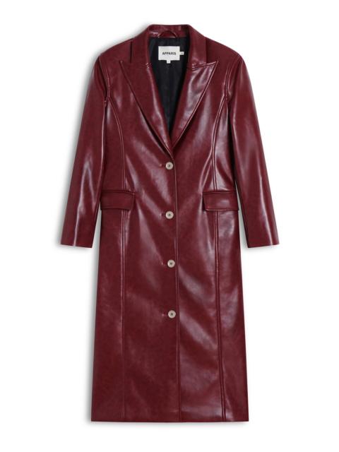APPARIS Lauren Recycled Leather Coat red