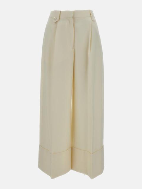 Wide-Leg Cropped Trousers