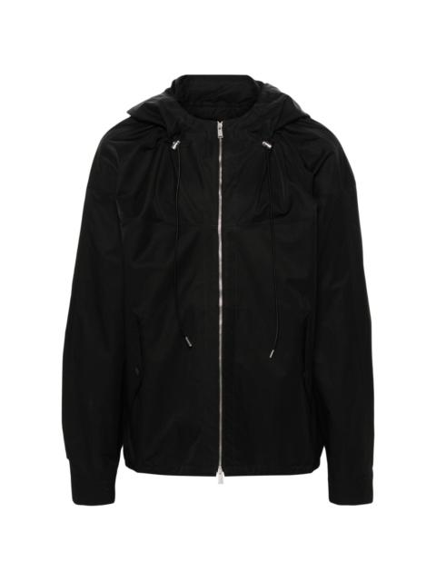 zip-up hooded jacket