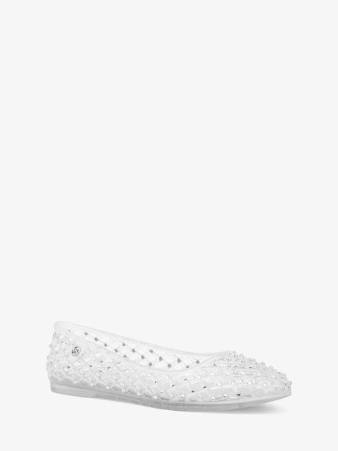 MICHAEL KORS Pixie Embellished Jelly Ballet Flat